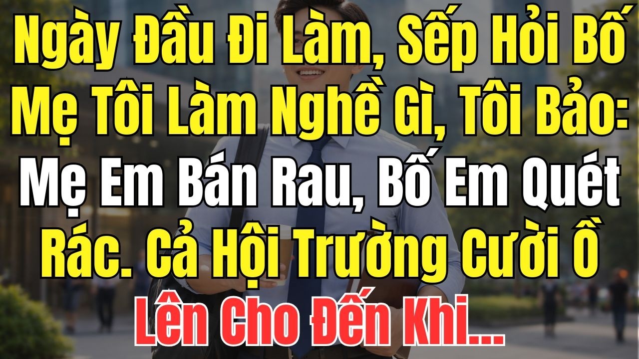 Ngày Đầu Đi Làm Sếp Hỏi Bố Mẹ Tôi Làm Nghề Gì Tôi Bảo: Mẹ Em Bán Rau, Bố Em Quét Rác Cả Hội Trường