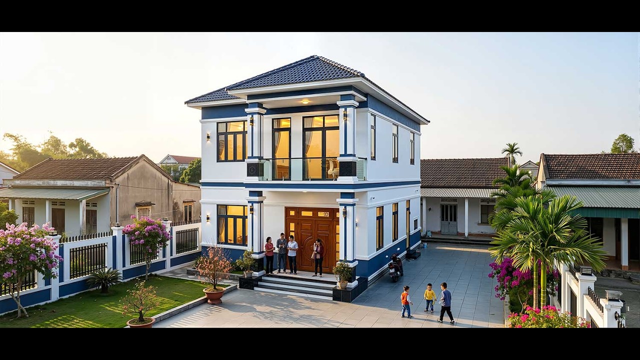 Những mẫu nhà miễn phí- Nhà 2 Tầng Hiện Đại 5 Phòng Ngủ #dthouse11