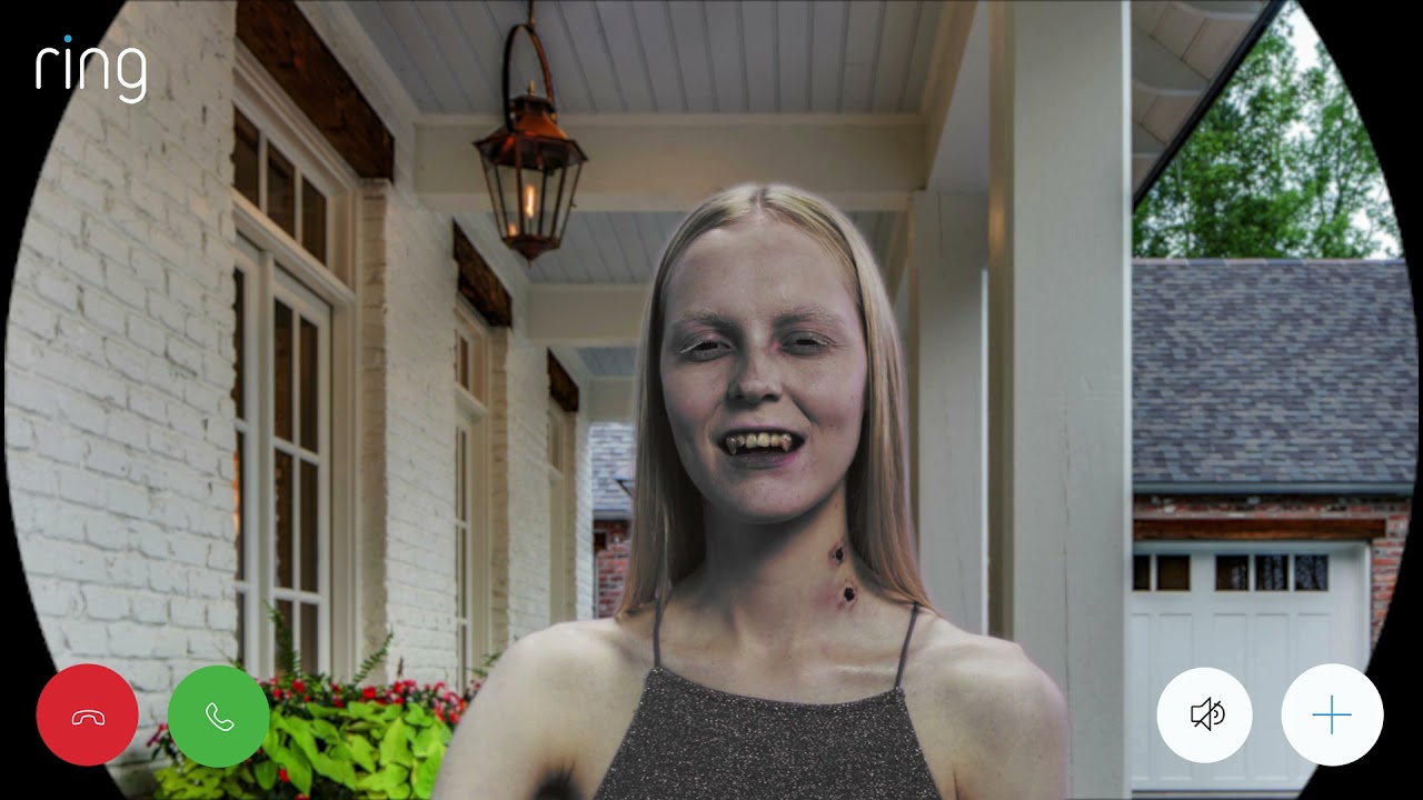 Ring Video Doorbell Catches Crazy Vampire Lady Licking Her Lips