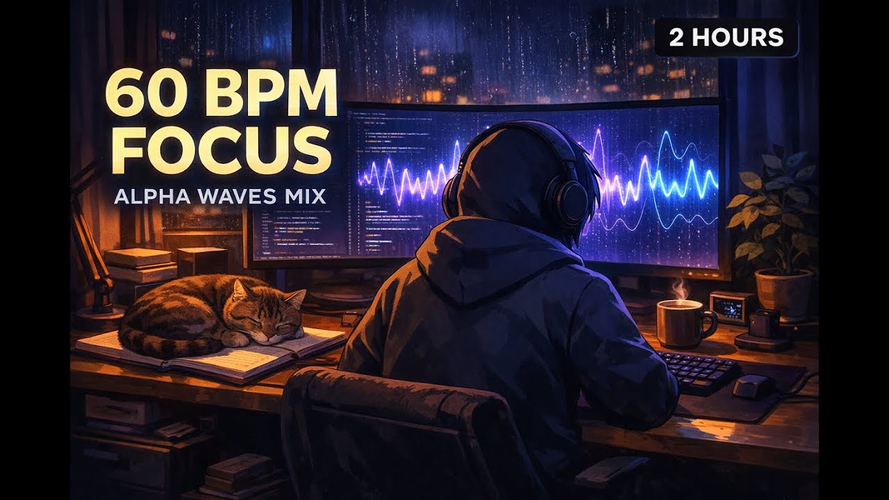 Increase Brain Power | 60 BPM Alpha Waves Focus Loop