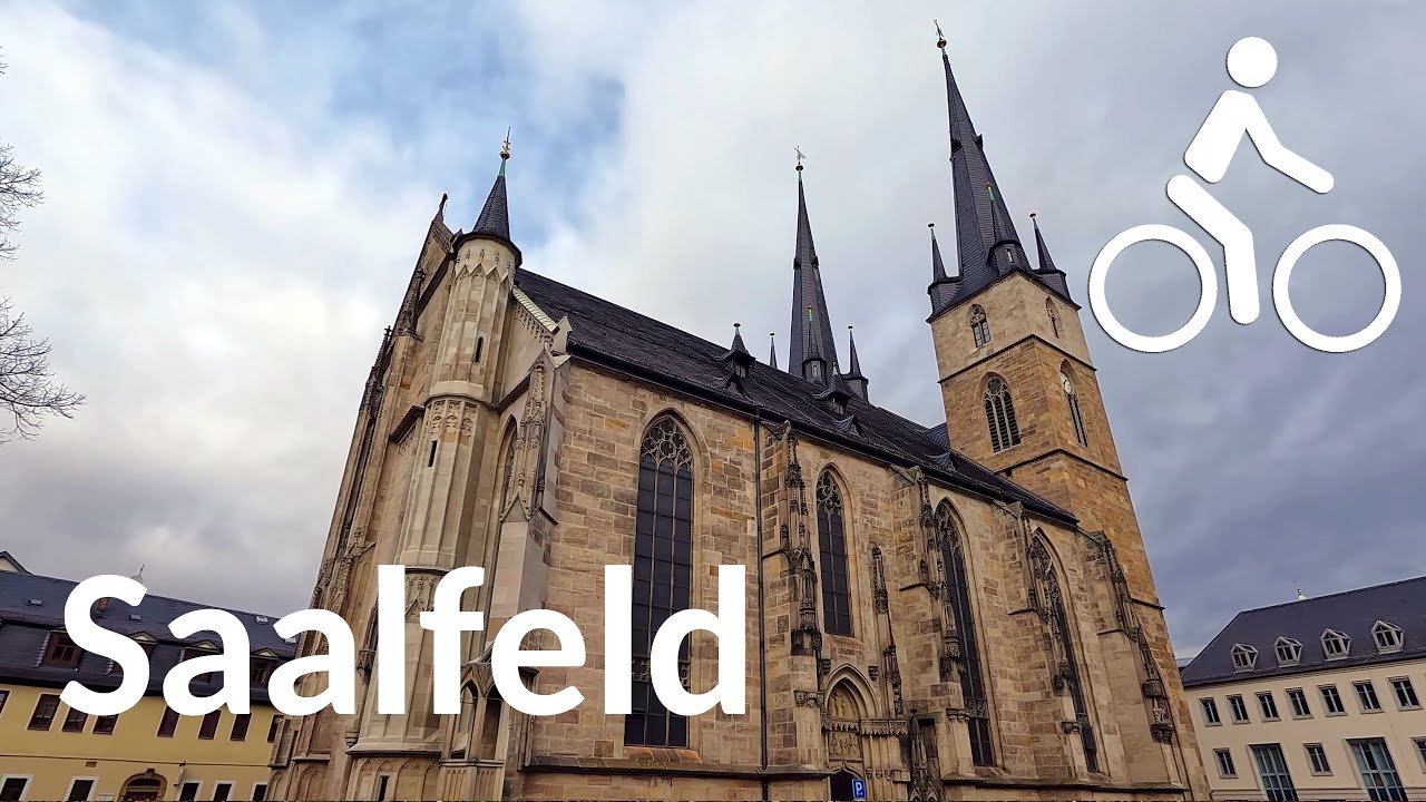 Radtour nach Saalfeld | Turmlaube, Burgruine Hoher Schwarm, Johanneskirche | 4K