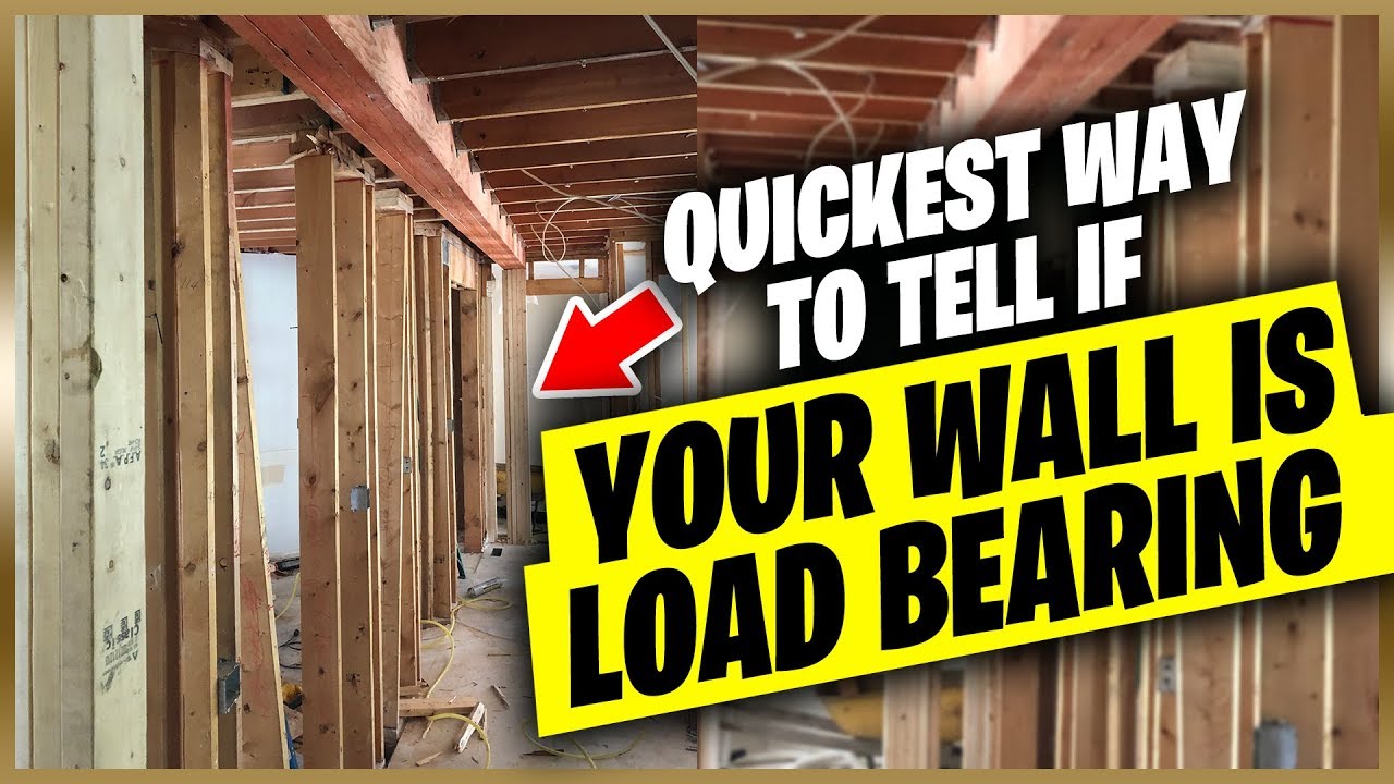 The fastest ways to tell if your wall is load bearing or not!