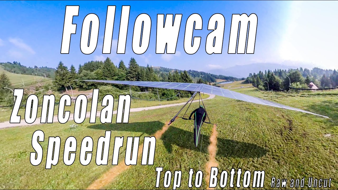 Followcam Zoncolan Speedrun / Top to Bottom / #Hanggliding