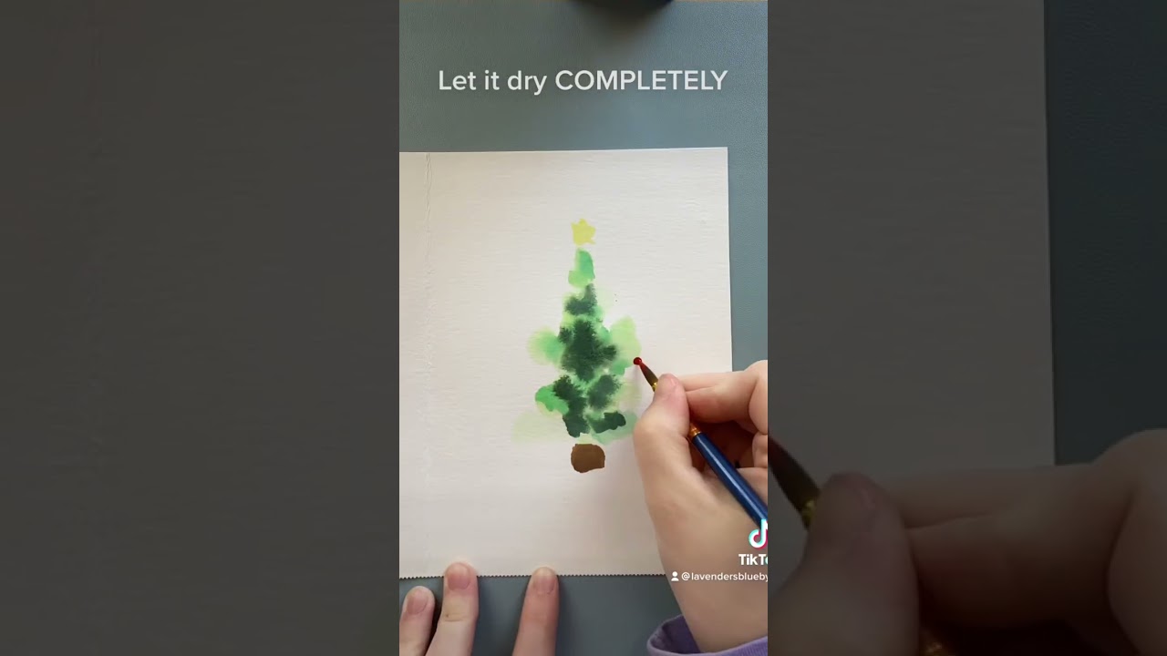 Abstract Christmas tree tutorial #paintwithme #diy #diycraft #howto #tutorial #paintingforbeginners