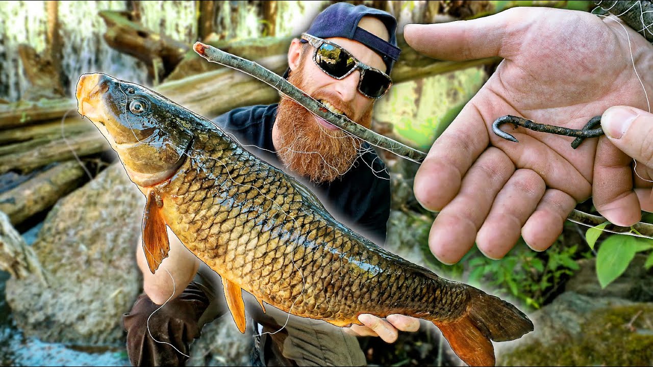 No Rod, No Reel, No Hooks, No Problem! | Hand line Survival Fishing Build Challenge