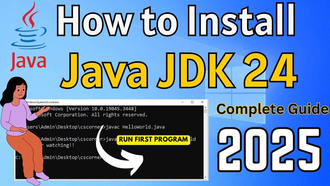 How to Install Java JDK 24 on Windows 10 [2025]  Complete Guide |  Latest Java Installation
