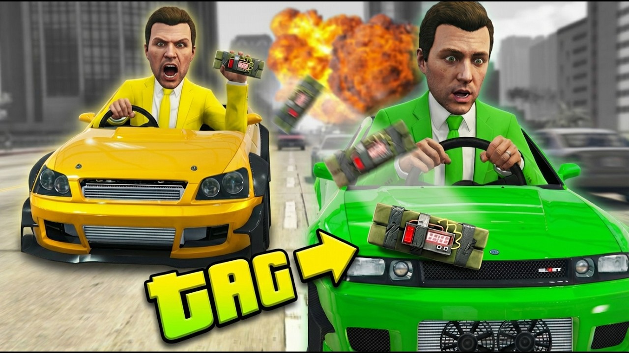 BOMB TAG In GTA 5 VS Jelly & Kwebbelkop!
