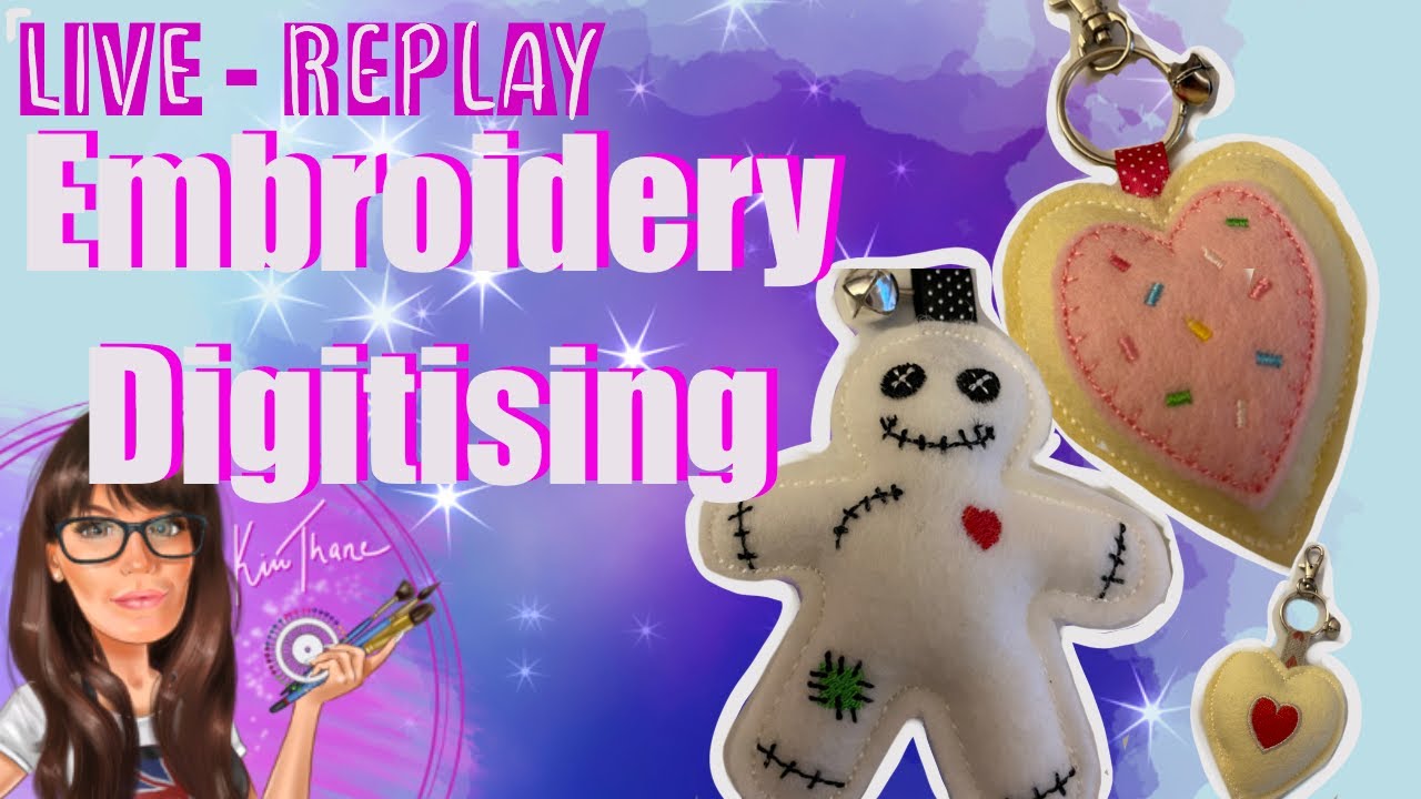 How To Digitize an Embroidery Design - In the Hoop Project. LIVE
