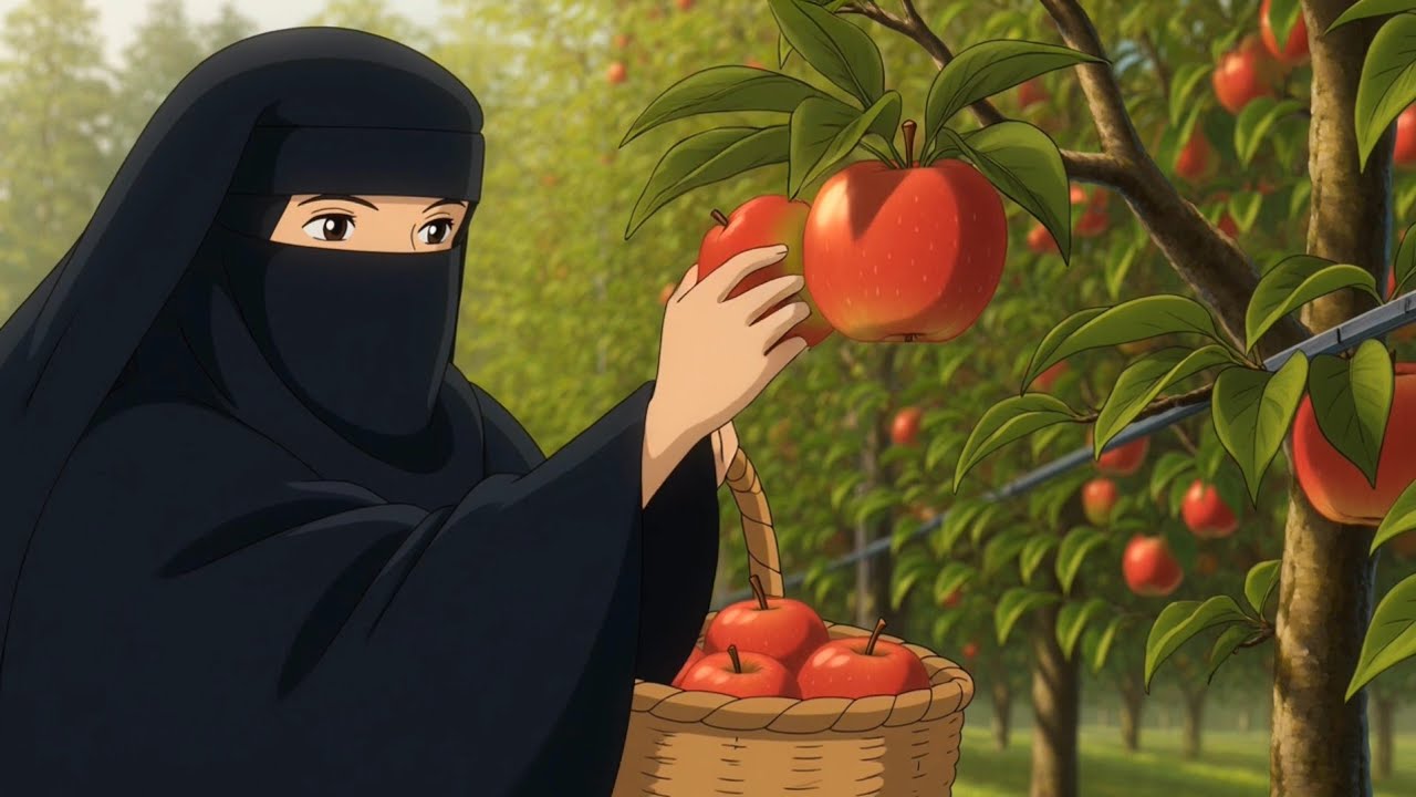 Peaceful Islamic Village Morning | Girl Praying & Loving Her Cat | Ghibli inspired  Animation |