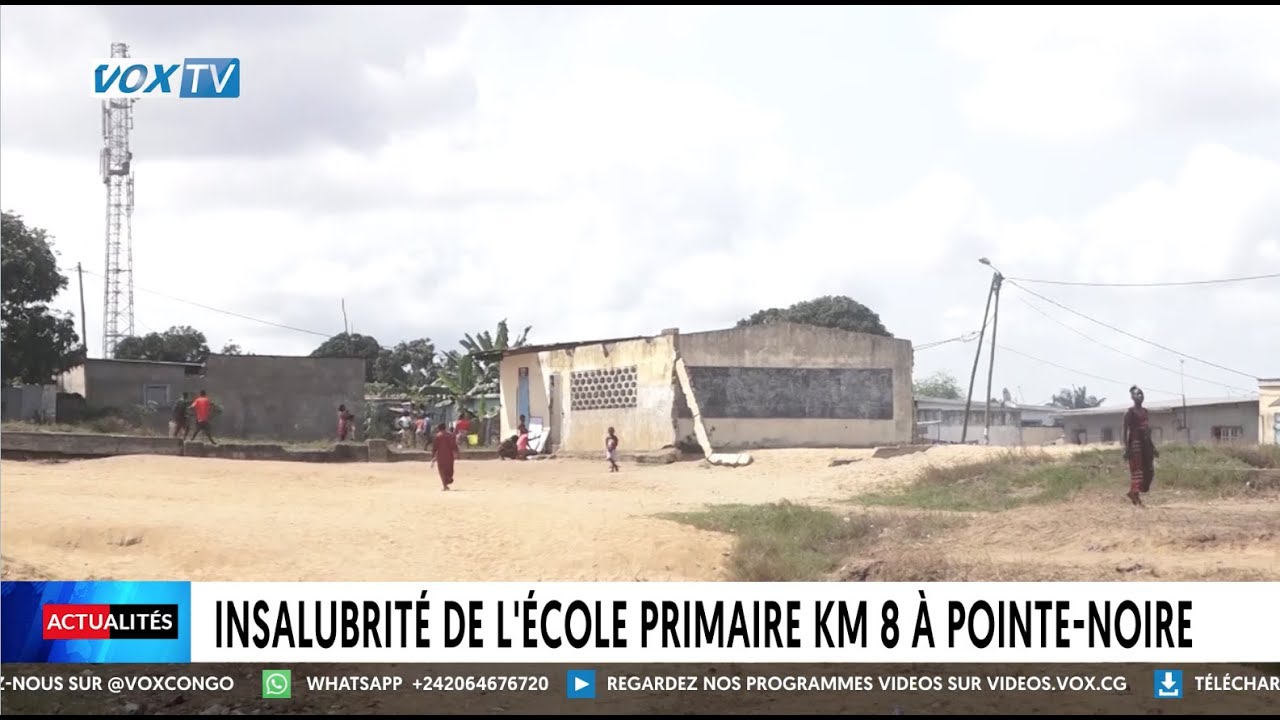 Insalubrité de l'école primaire KM8 à Pointe-Noire