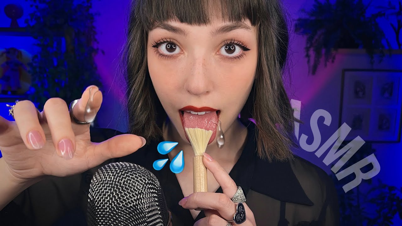 [ASMR] CABELEIREIRA FAZ SPIT PAINTING NO SEU CABELO 👅💧