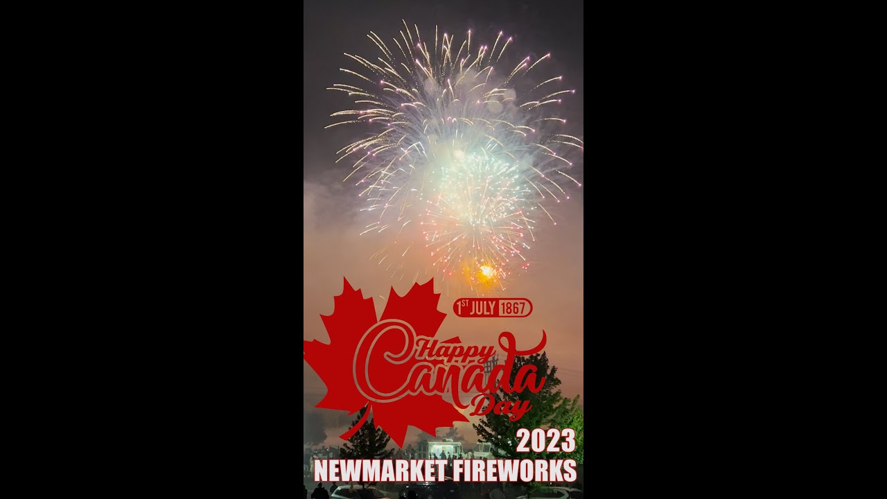 Canada Day 2023 Newmarket Fireworks Display #canadaday #newmarket