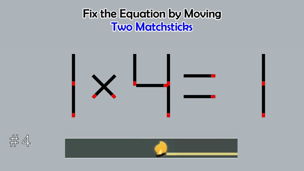 Matchstick Studio #  | Fix the math equation by moving one or two matchsticks |Logic puzzles