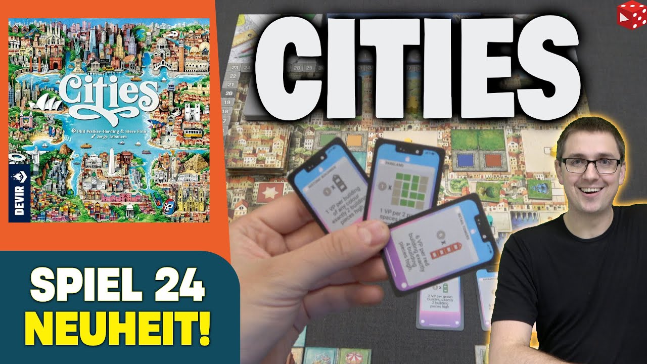 SPIEL 24 Neuheit: Cities - St&auml;dtebauspiel f&uuml;r Familien von Devir Games