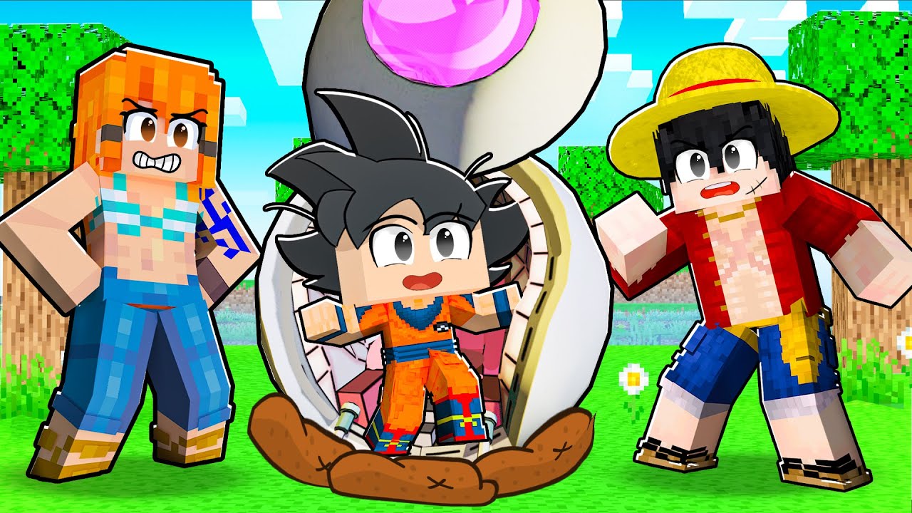 GOKU no MUNDO de ONE PIECE MINECRAFT !