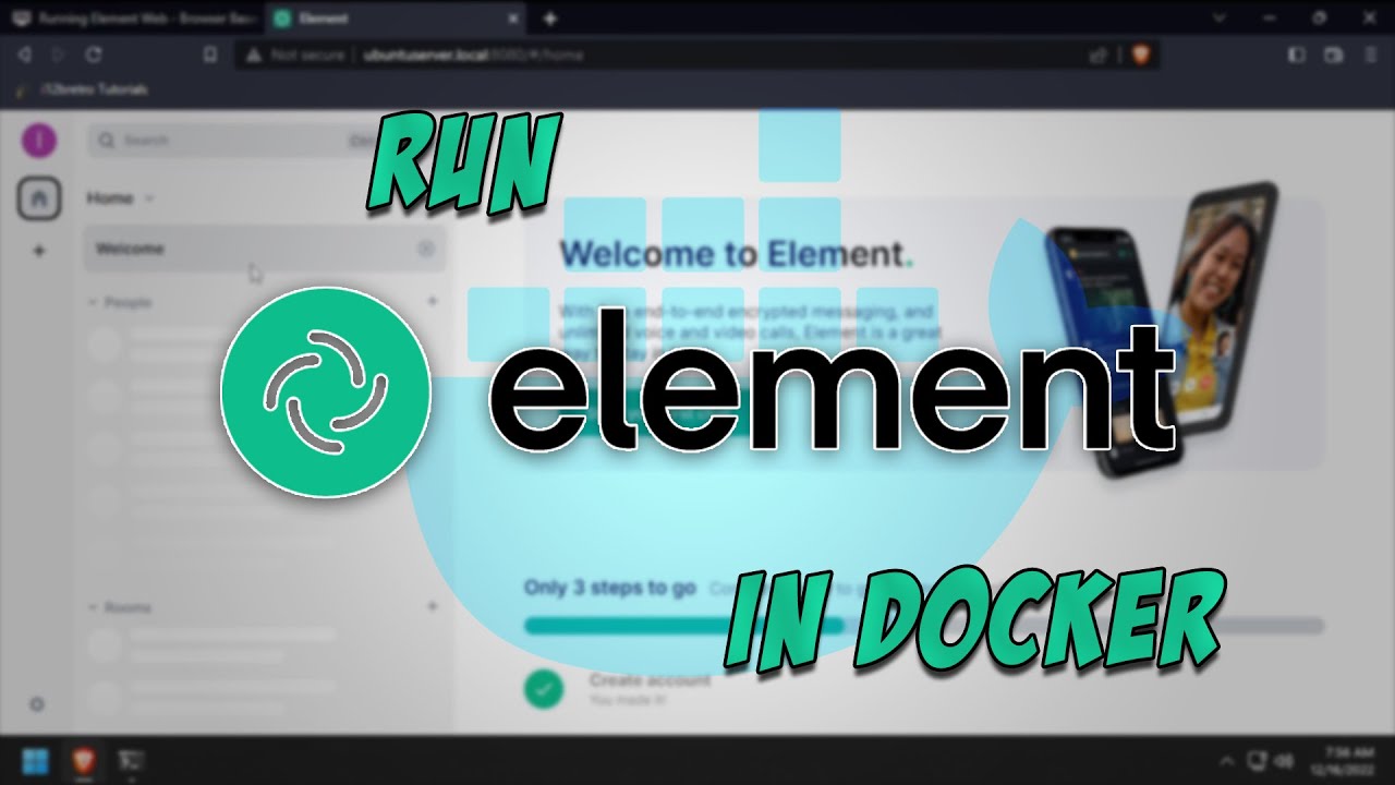 Running Element Web - Browser Based Matrix/Synapse Client - in Docker