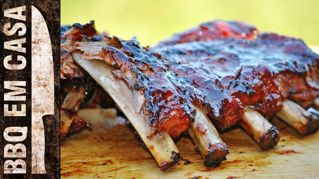 RECEITA DE COSTELINHA AO MOLHO BARBECUE II (ribs on the barbie - churrasco / ポークリブ)