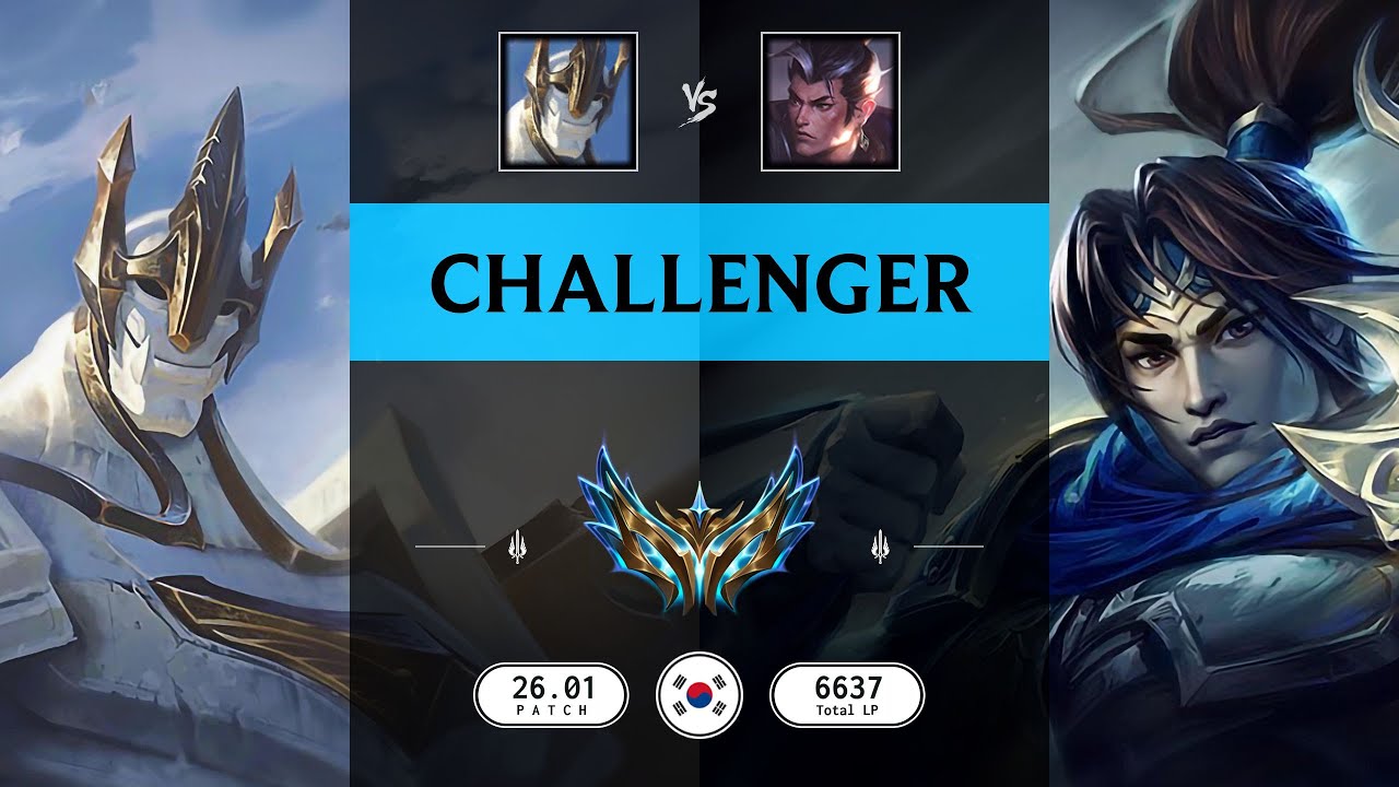 Challenger Match: Galio vs Xin Zhao - KR server Patch 26.01