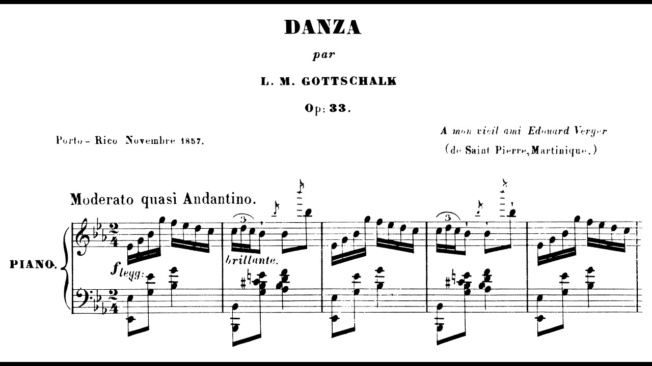 Louis Moreau Gottschalk - Danza, Op. 33