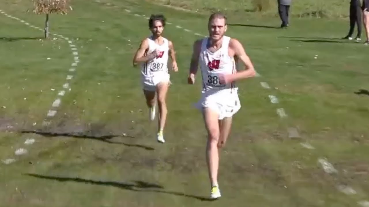 Morgan McDonald Kicks Down Oliver Hoare At Big Ten XC Champs