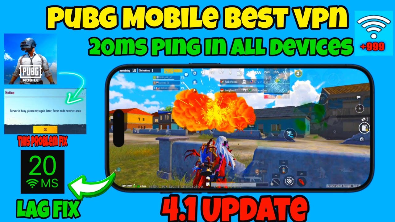 PUBG Mobile India Low Ping VPN ⚡ Best VPN for BGMI 2025 | Ultra Smooth Gameplay