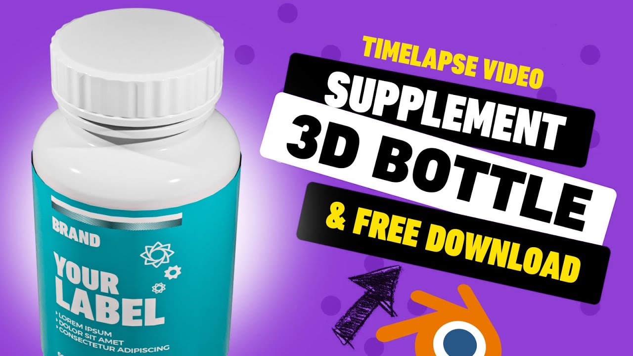 Timelapse Blender: Supplement Bottle & Download File