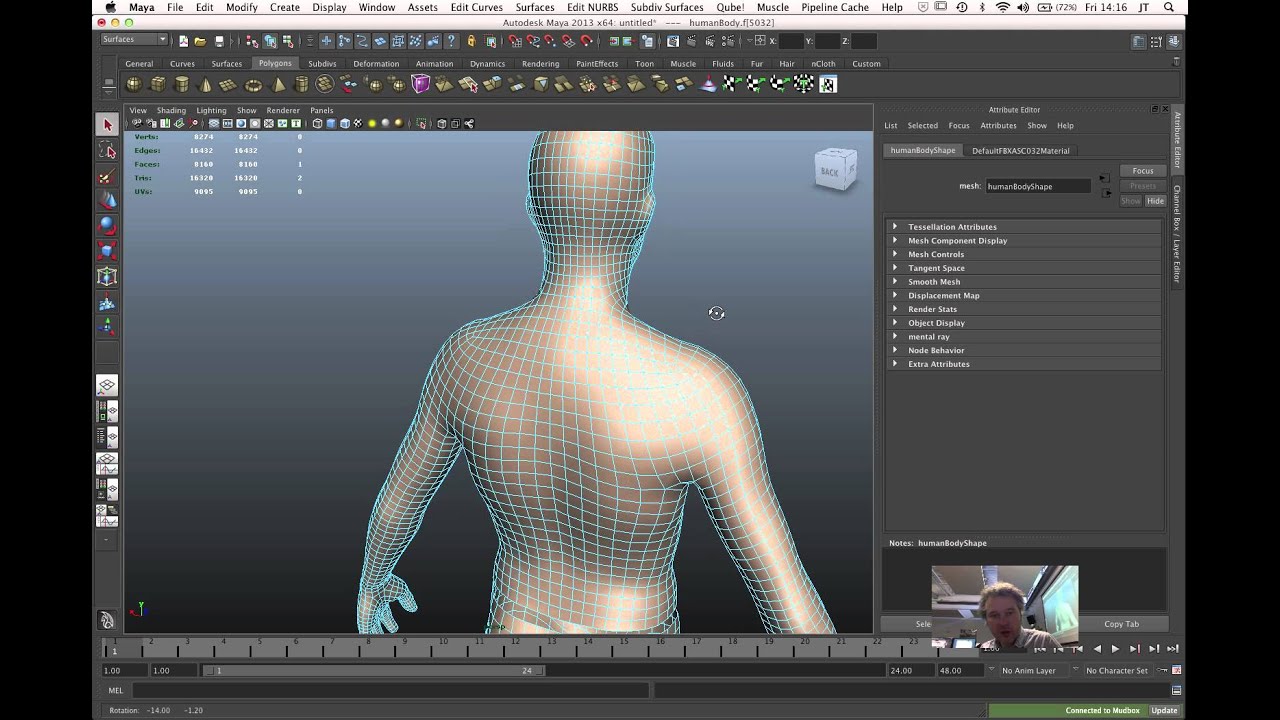 Introduction to character modelling using Mudbox and Maya