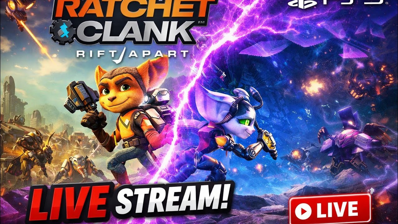 Ratchet Clank Rift Apart Ps5 game Live Stream no mic