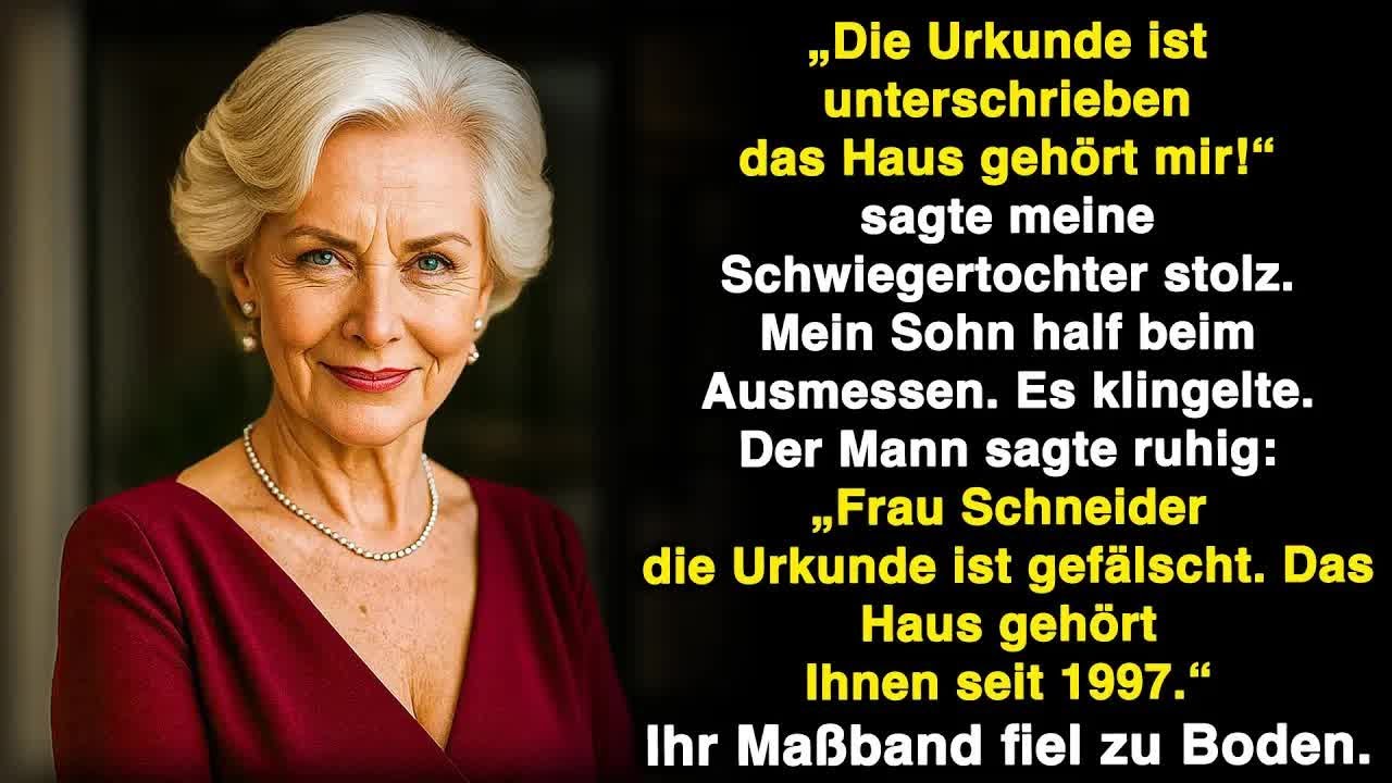 Meine Schwiegertochter rief： „Packt eure Sachen, das Haus gehört mir!“ Doch dann kam der Verwalt