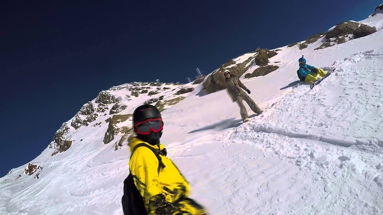 Snowboarding just above the clouds