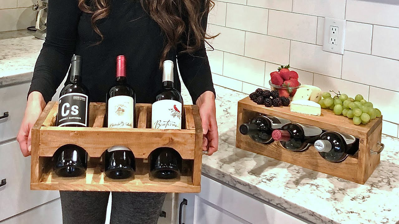 Quick & Easy $10 Wood Wine Holder
