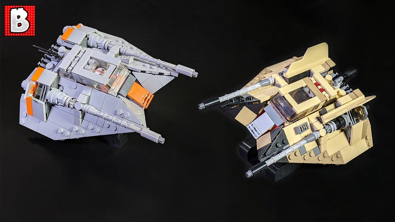Sharp Lego Snowspeeder Update + Sandspeeder Custom Build