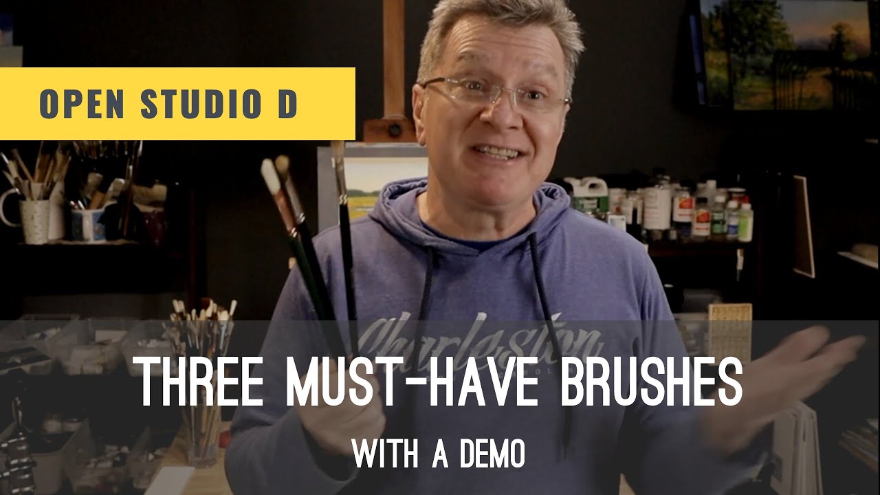 Three must-have brushes, with a demo. Learn oil painting with Vlad Duchev