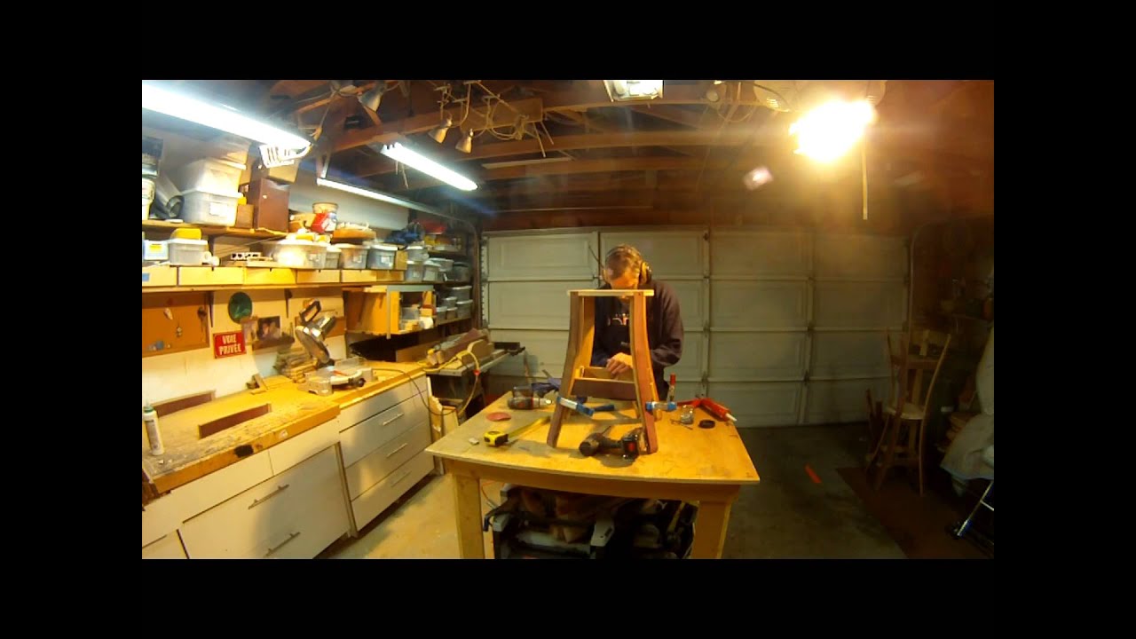 Wine barrel bar stool build