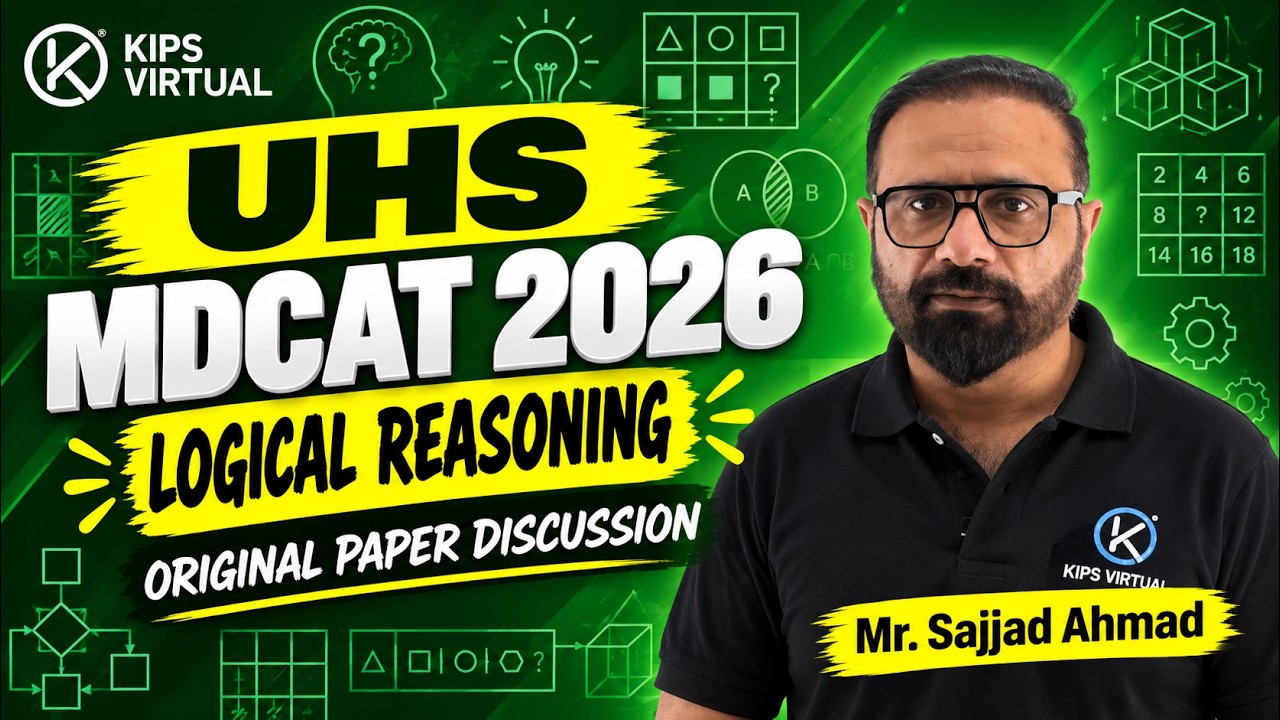 UHS MDCAT 2026 | Logical Reasoning Original Paper Discussion | KIPS Virtual