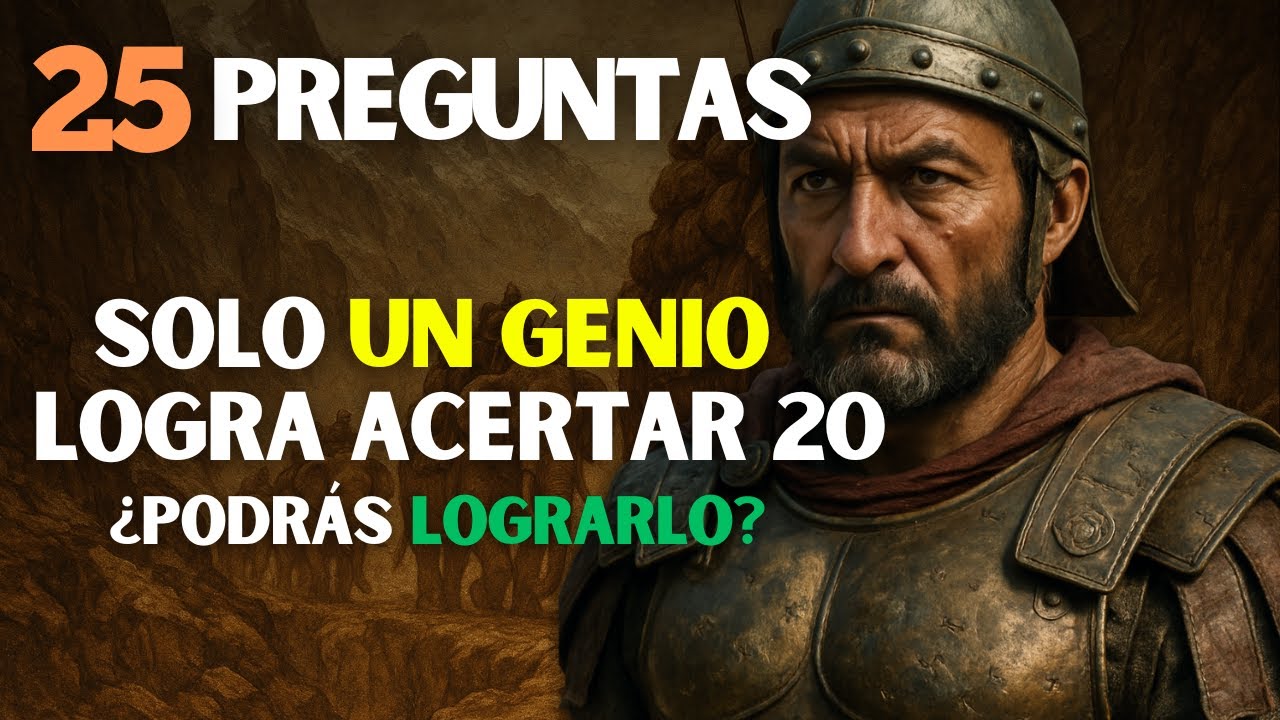 ¿Cuánto SABES? 🧠 25 Preguntas de CULTURA GENERAL DIFICILES CON OPCIONES 🌍