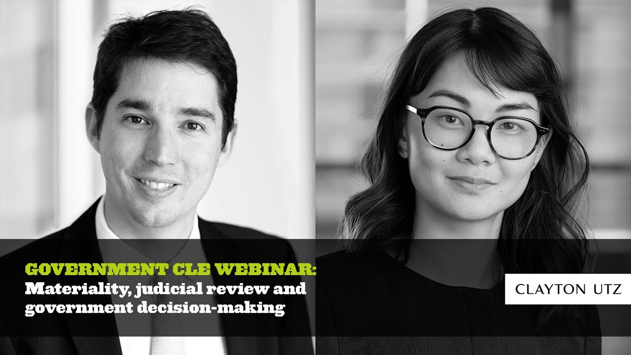 Government CLE Webinar: Materiality, judicial review and government decision-making