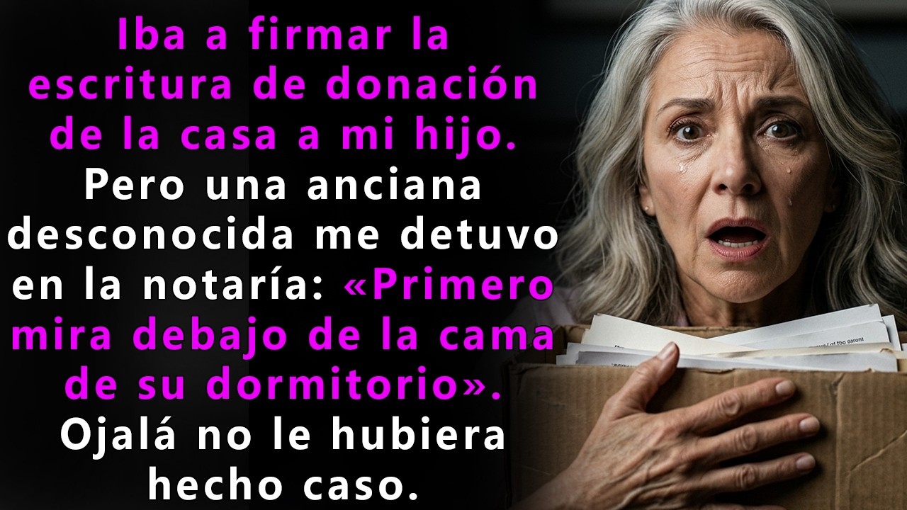 «Una desconocida me detuvo en la notaría: «No firme. Primero mire debajo de la cama de su hijo»».