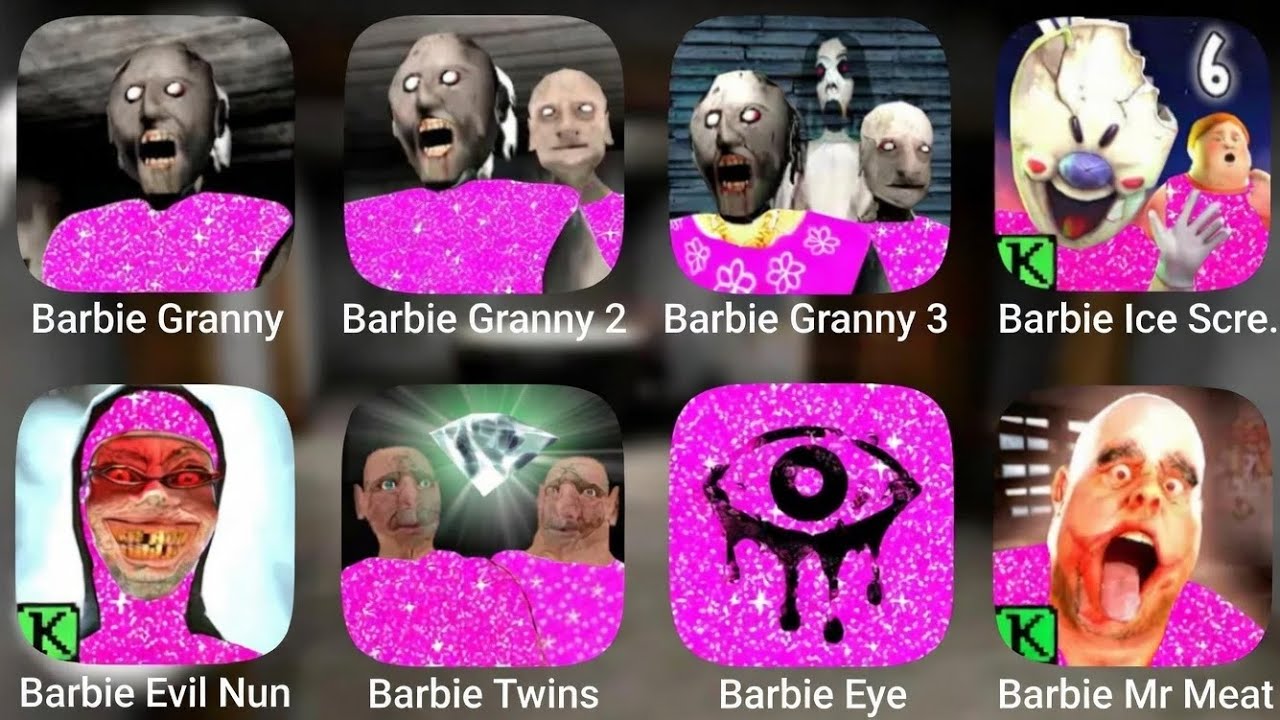 Granny 1, 2, 3 All New Mods || Barbie Granny 1,2,3 | Evil nun || Mr meat || Ice scream | Mods Horror