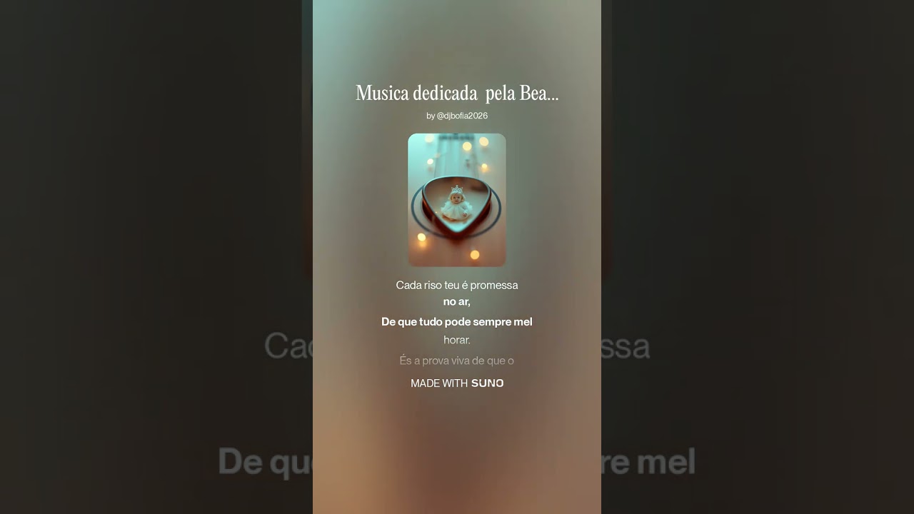 Musica dedicada  pela Beatriz à Sófia 07 02 2026