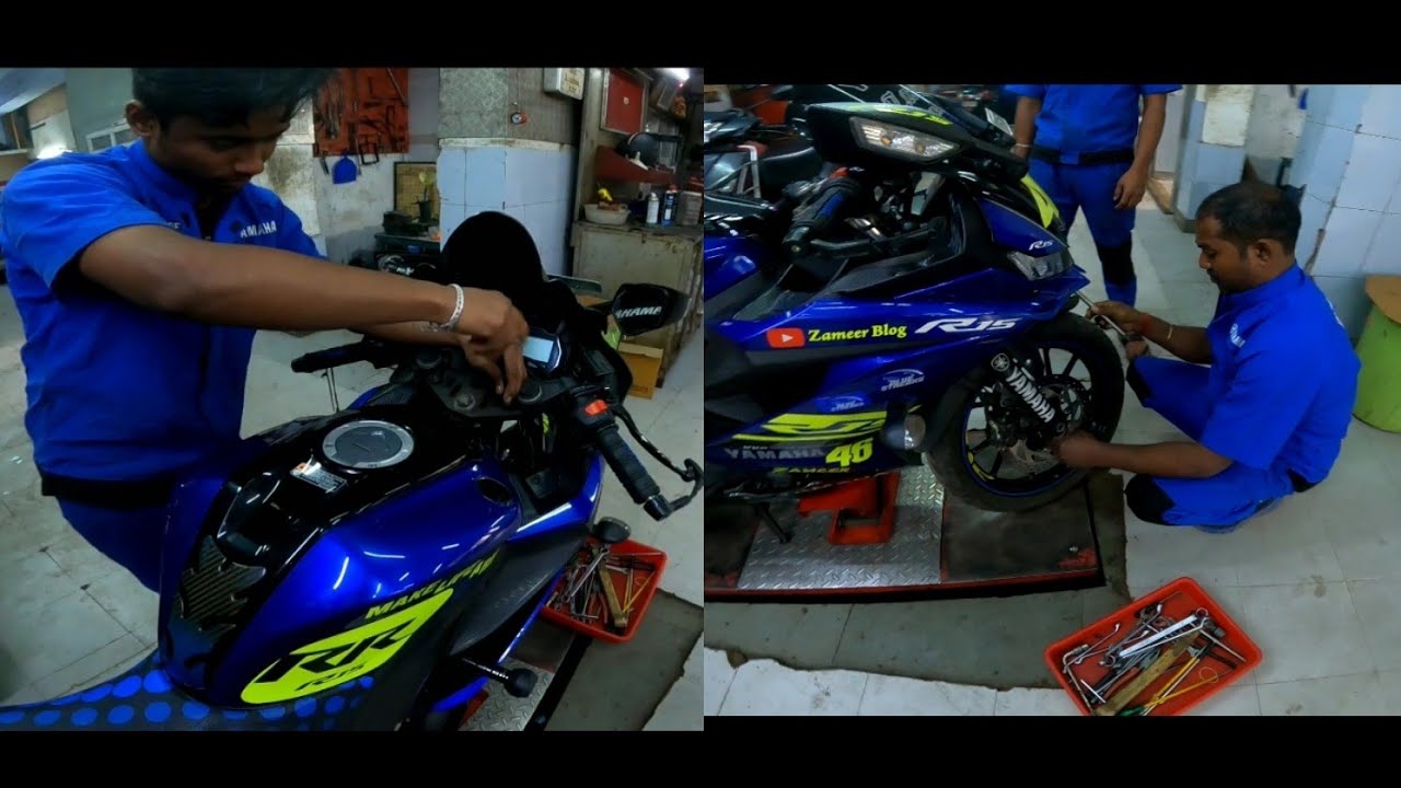 Yamaha R15 Cone Set Changing|R15V3 Handle Problem Solve|R15 ball races kit change