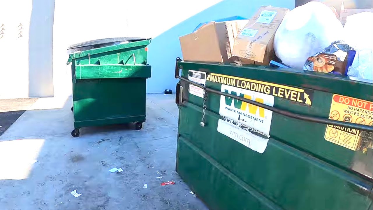 Dumpster Diving- I got the good stuff before the trash truck showed up