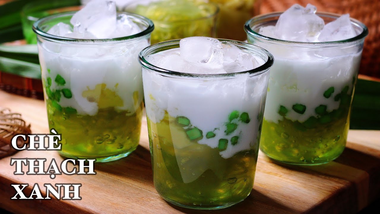 Chè Thạch Xanh - Cách Làm Hạt Lựu Xanh Giòn & Sợi Rau Câu Giòn Thật Đơn Giản - Chè Thơm Thật Thơm