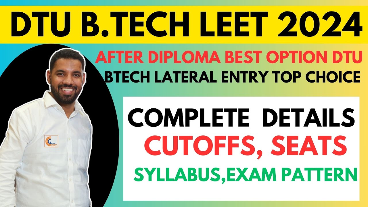 DTU LATERAL ENTRY BTECH AFTER DIPLOMA 2024 I LATERAL ENTRY IN DTU COMPLETE DETAILS I SYLLABUS I PYQ