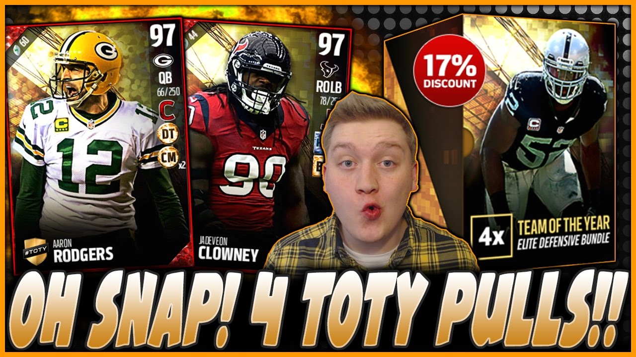 OH SNAP! 4 TOTY PULLS!! | TOTY ELITE BUNDLE!!!! | MUT 17 PACK OPENING