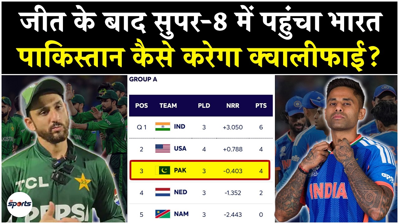 Pakistan super-8 scenario:Pak T20 World Cup Super-8 equation deteriorates after losing to India