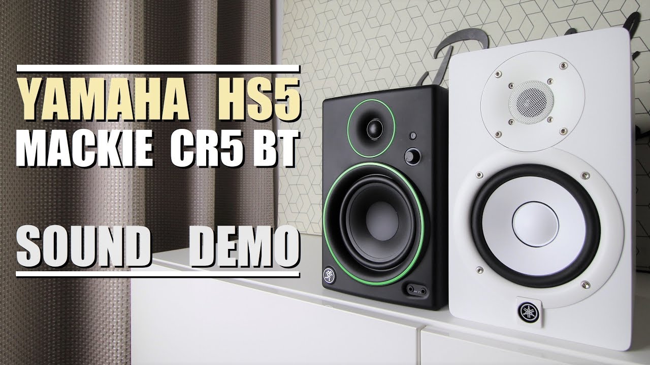 Mackie CR5 BT vs Yamaha HS5  ||  Sound Demo w/ Bass Test