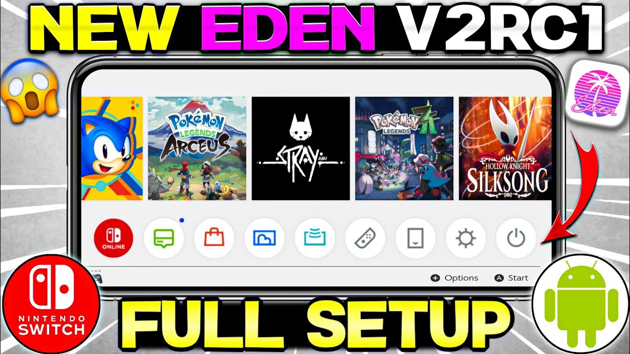 🔥 Eden Emulator Android V0.2 RC1 Update - Full Setup And Best Settings | Nintendo Switch Emulator