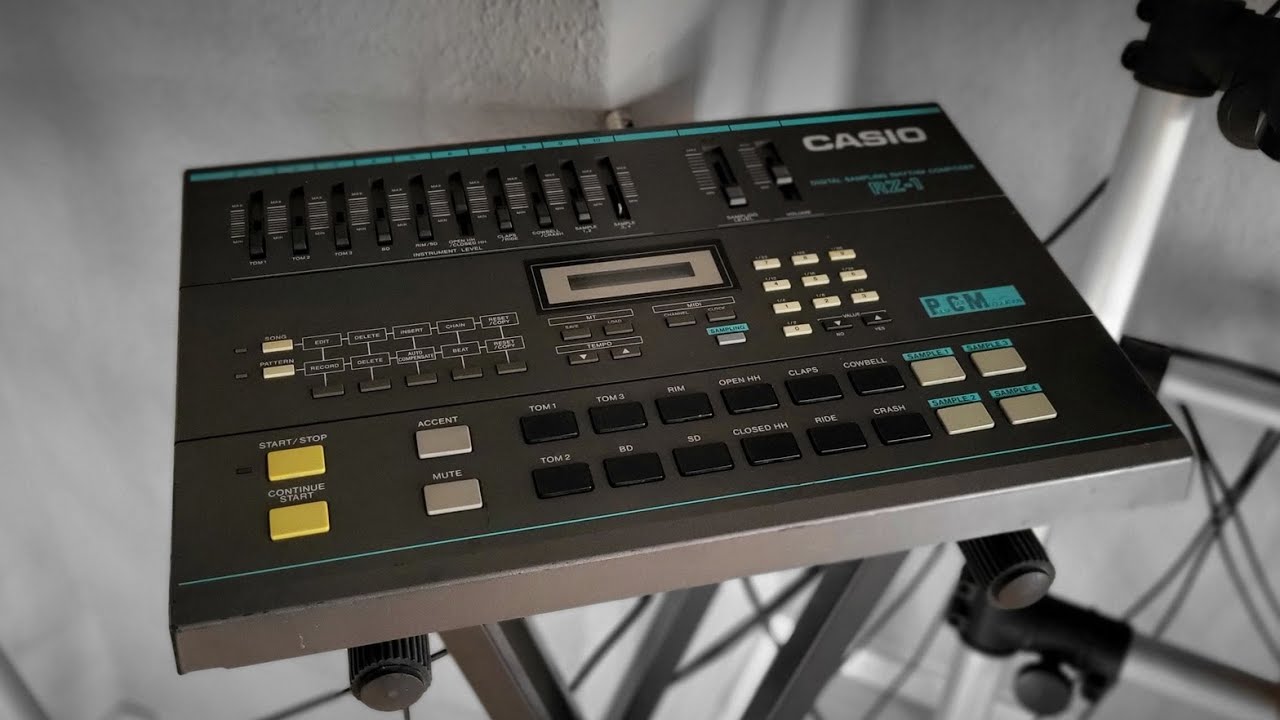 Yamaha RX11 (1984) + Roland TR-707 (1985) + Casio RZ-1 (1986) - the 80s Super Drum Machine