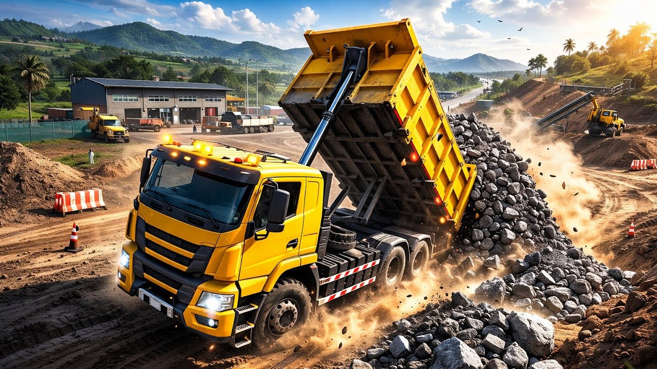 Truk Dump Muatan Batu Berat! 🚛🔥 | Truck Simulator Gameplay